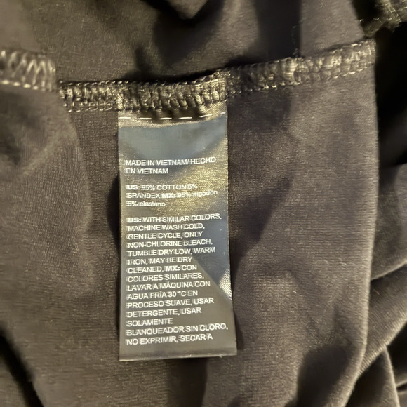 Chico's Dress NWT Women's Size 3 (XL) Midi Black Stretch Dolman Sleeve Side Tie - Picture 5 of 7